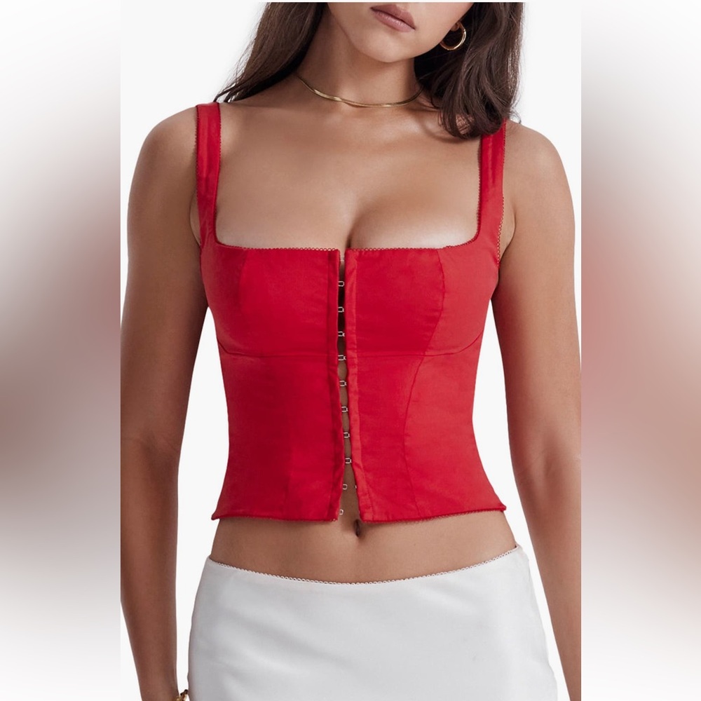 NWT House Of CB Pia Poplin Corset